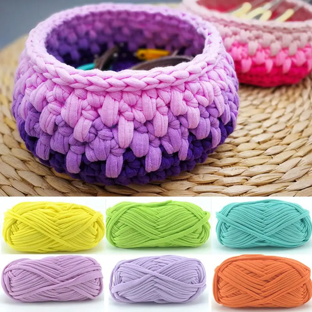 

HOT 1Pc Hand-knit Thread Solid Color Anti-shrink Braided DIY Crochet Cloth Soft Comfortable Crochet Fancy Cloth Yarn knitting