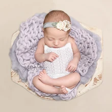 DJ новорожденных одеяло Фотография реквизит шерстяное одеяло корзина шерстяной наполнитель Stuffer ребенок мягкий фон реквизит для фотосъемки