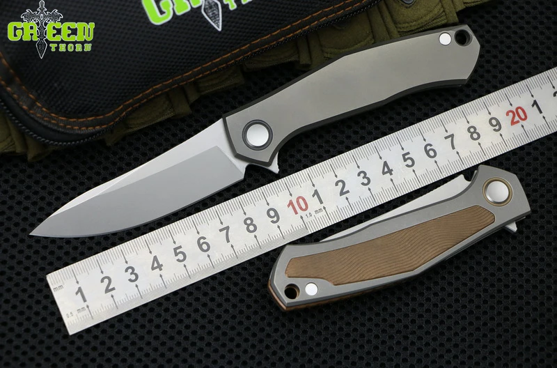 Green thorn playing cards Limited edition M390 blade Titanium Handle