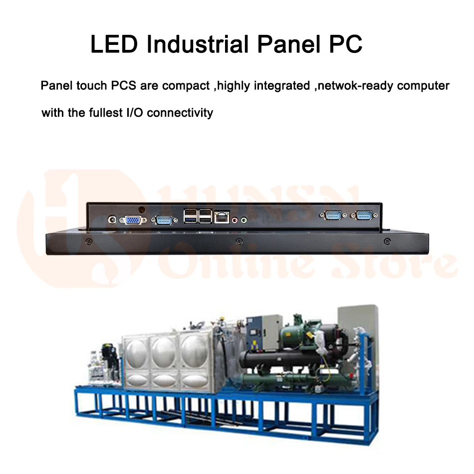 [HUNSN DA04W], 17-дюймовый Светодиодный промышленный Панель ПК, 10 точек емкостный сенсорный экран, Сенсорный экран, Windows10/Linux Ubuntu(убунту-операционная система, Intel Celeron J1900