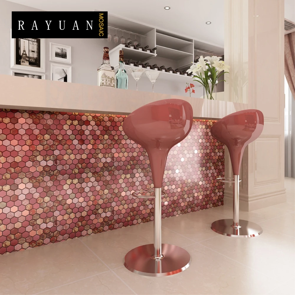 

RAYUAN 4PCS Metal 3D Wall Sticker Aluminum Composite Wall Panel Kitchen Heat Resistance Board Wall Tile Mural Wallpaper