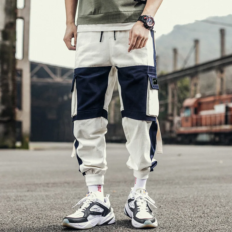 

Men cargo pants 2019 new arrival spring and autumn cotton fashion pockets male ankle-length pants hot sale Korean style n25