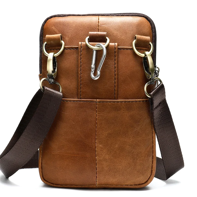 WESTAL صغيرة حقيبة للرجال الرجال جلد طبيعي حقيبة ساعي الهاتف الحقيبة رفرف جلدية حقائب كتف Crossbody أكياس 8326