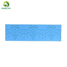 Выпечка цветок кружевной силиконовый коврик свадебное украшение кухня бусина занавес торт сахарный поделка кружевная форма помадка торт украшения инструменты