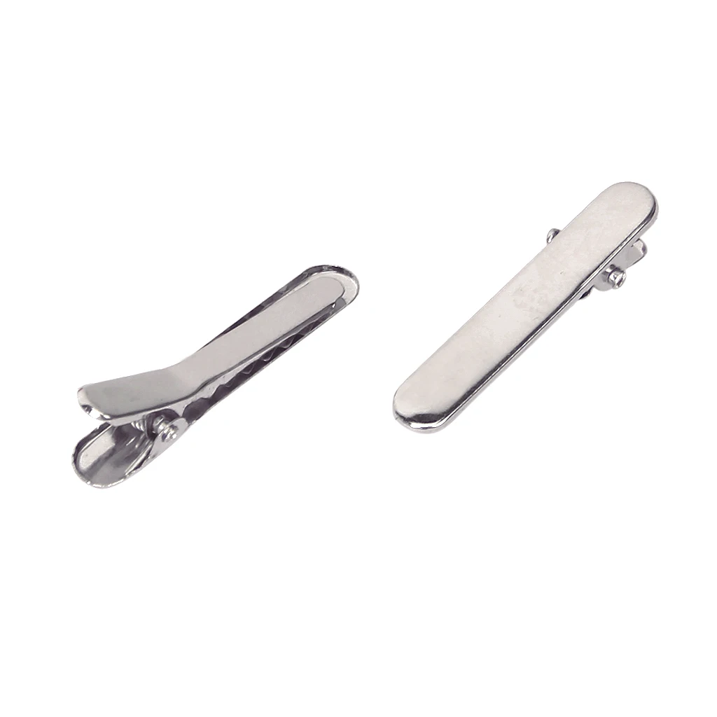 Wholesale &plusmn; 50 Pcs Small Blank Metal Duck Bill Hair Clips 35x6 mm Hair Accessory