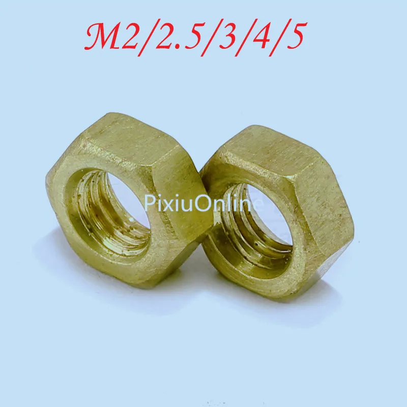 50PCS/LOT YT480B Copper Nut M2/3/4/5 Copper Hexagon Nut Sell at a Loss