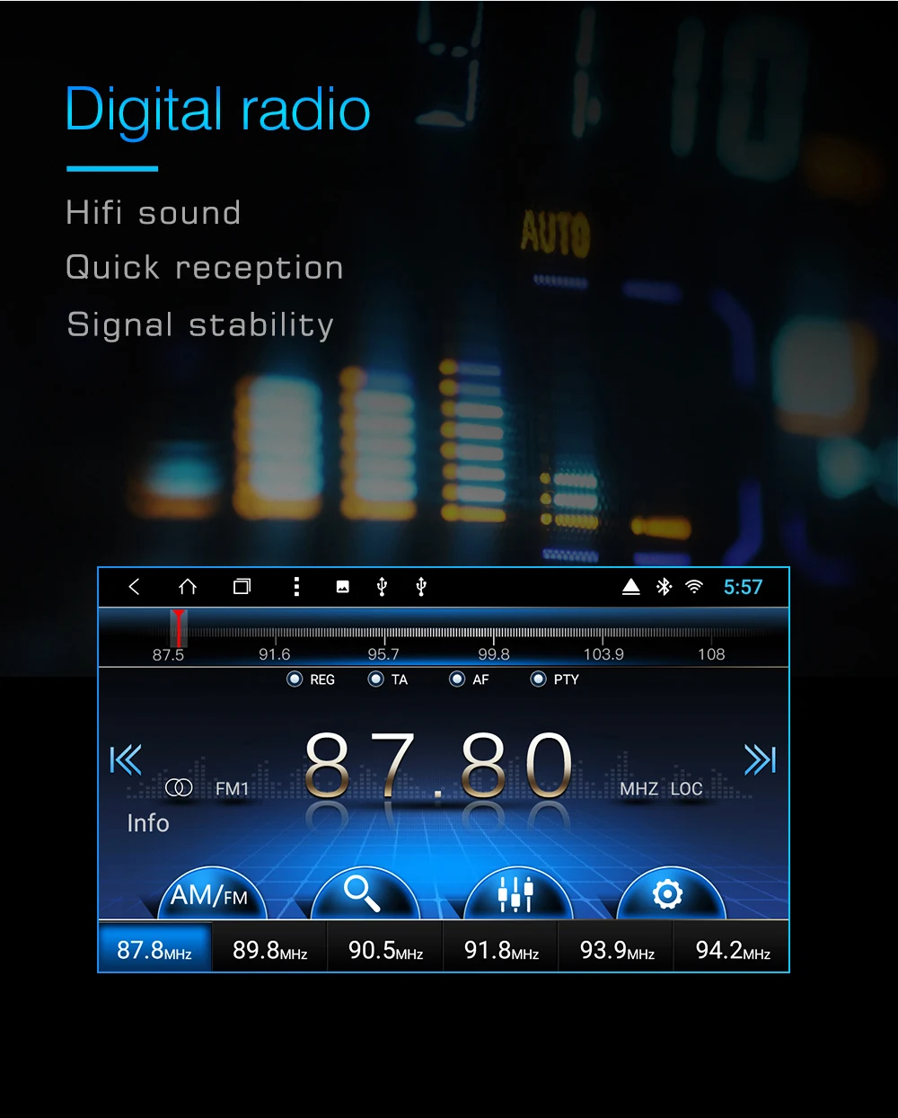Clearance ONKAR 1 din android auto radio for Renault Arkana 2019 with android 8.1 support original steering wheel control with USB SD port 15