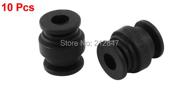 Radio-controlled Aircraft Black Rubber Shock  Absorption Damping Ball 10 Pcs