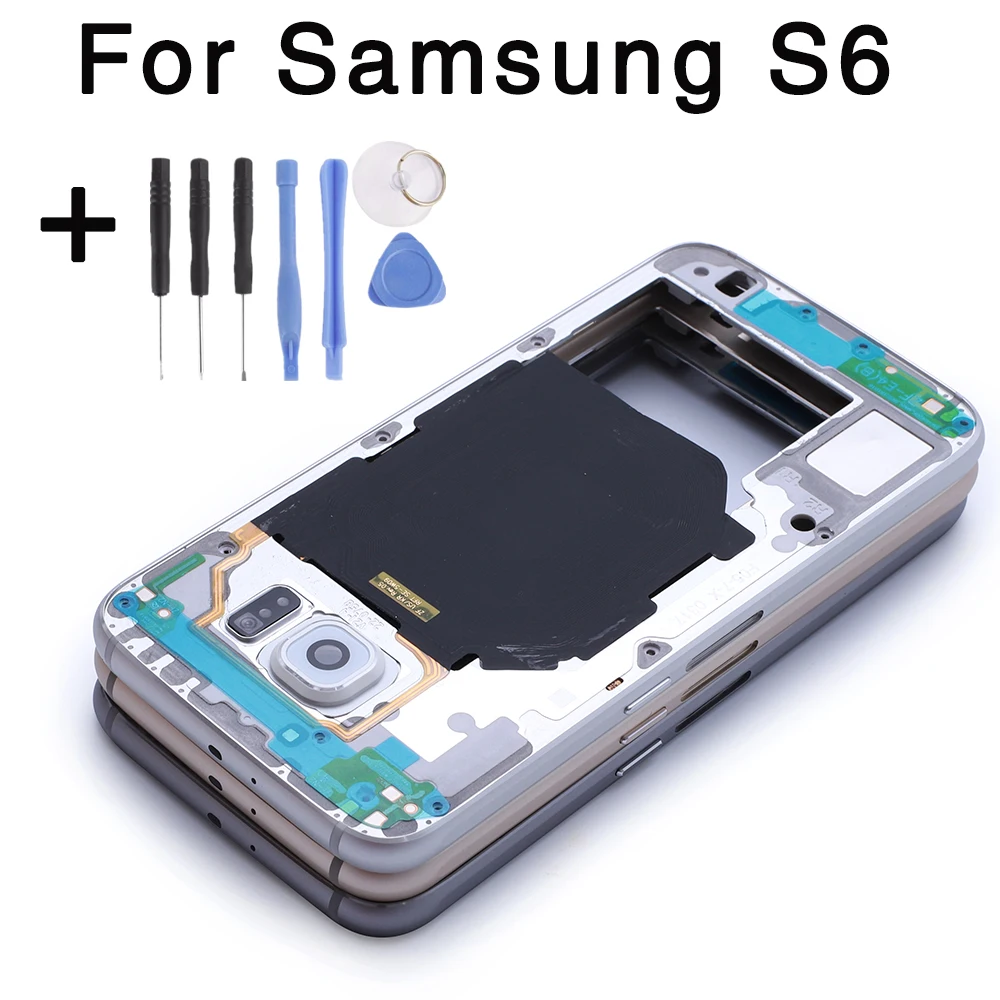 

High Quality Middle Frame for Samsung Galaxy S6 G920F G920A Middle Housing Replacement Screen Plate Bezel Repair Parts for S6
