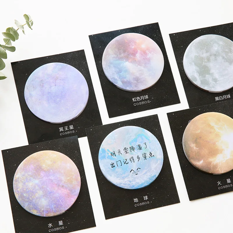 

30Pcs Macaron Leaves Planet Plant Pattern Decoration Notes DIY Planner Sticky Notes Memo Pad Office School Supplies Stationery