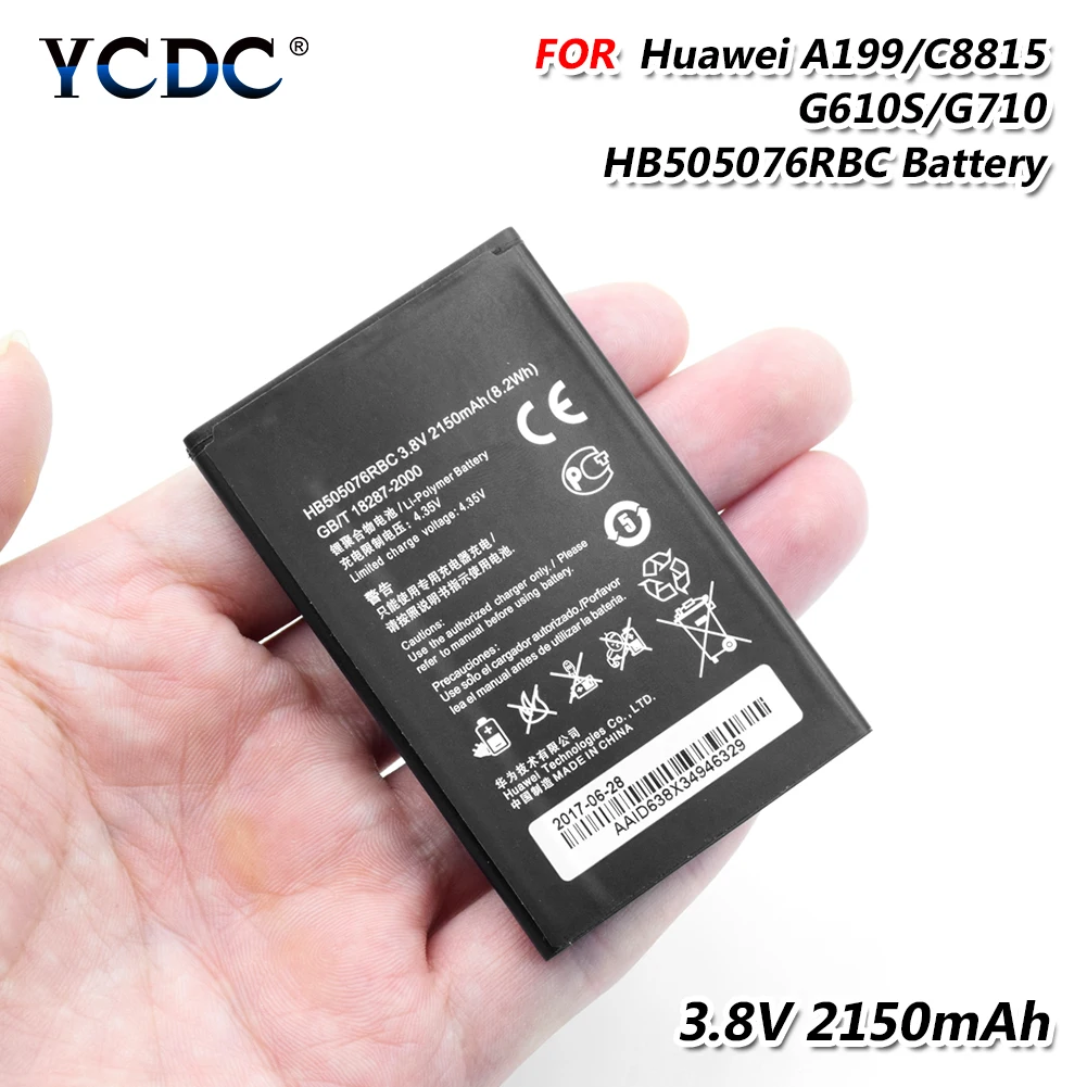 YCDC высокое Ёмкость Новый ионная литиевая батарея Замена HB505076RBC Батарея для huawei Y3