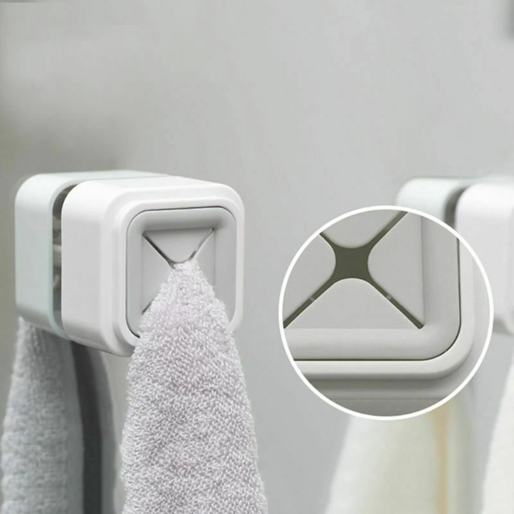 

Wall Mounted Self Adhesive Cloth Tea Towel Rack Napkin Push In Holder Kitchen Bathroom 2 Colors