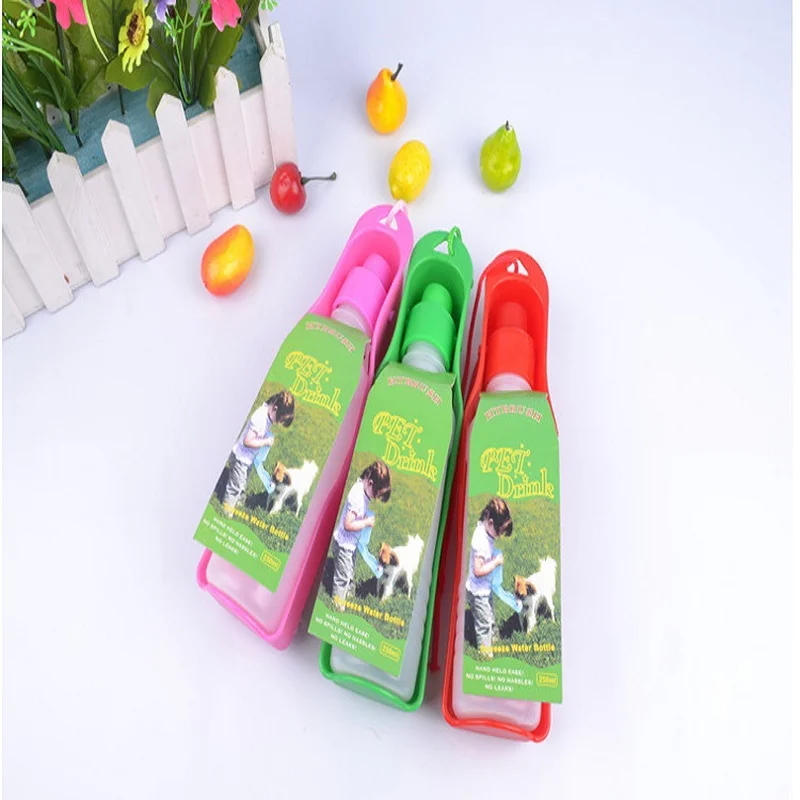 

New Pet Folding Drinker for Dogs 250ml Pet Dog Cat Outdoor Portable Drinking Bottle Bowl Pet Travel Drinker Bowls for Dogs