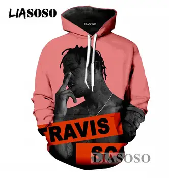 

LIASOSO Fashion New Design Men Women Pullover Hoodies 3D Print Travis Scott Hip Hop Tracksuit Hooded Loose Sweatshirt T710