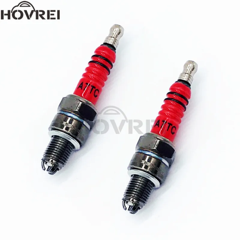 

2PCS Motorcycle 3 Electrode Spark Plug A7TC for 50cc-150cc ATV Car Styling Auto Car Accessory Motorbike Ingition