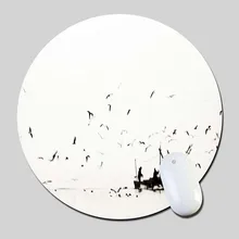 Art Photo Black And White Custom Design Round Mouse Pad For PC Laptop 20*20cm