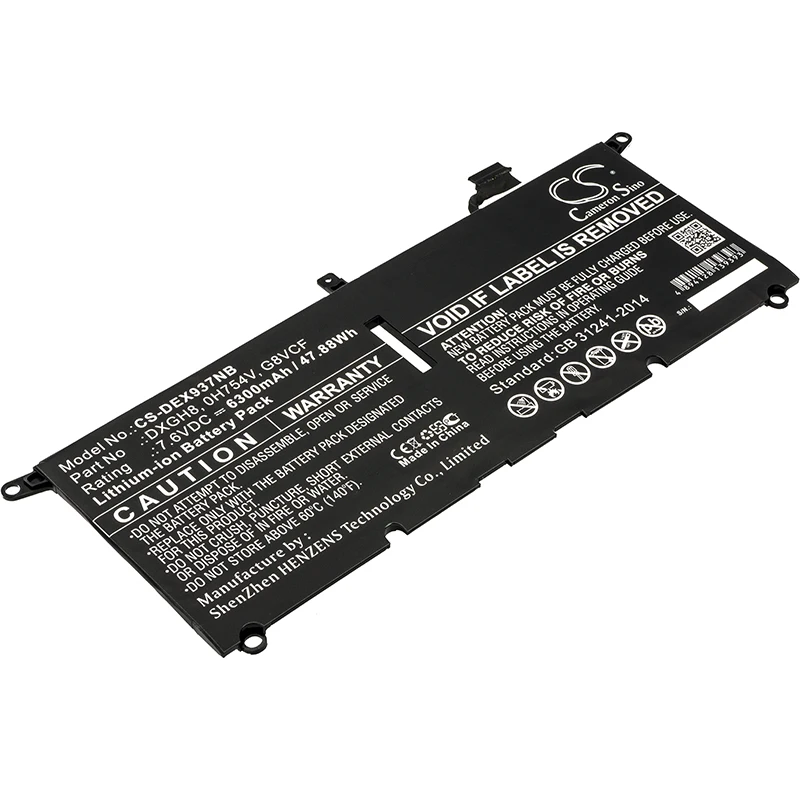 

UPGRADE Cameron Sino Battery For DELL XPS 13 2018,XPS 13 9370,XPS 13 9370 FHD i5 Notebook, Laptop Battery Li-ion