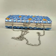 Модные голубые бриллианты со стразами вечерние сумки женский день клатч Новое поступление Женская сумочка Свадебная вечерняя сумочка кошелек