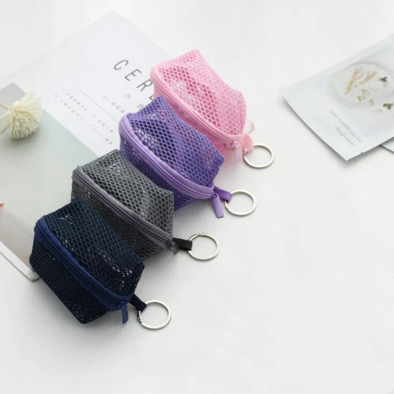 

Three-dimensional Storage Net Bag Coin Keys Candy Medicines Storage Convenient Women Mini Cosmetic Hangable Bag Headset Sort Out