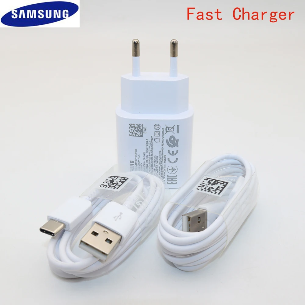 

Original Samsung Adaptive Fast Charger USB Quick Adapter 1.2/1.5M TYPE C Cable For Galaxy S8 S9 Plus Note 7 8 9 A3 A5 A7 2017