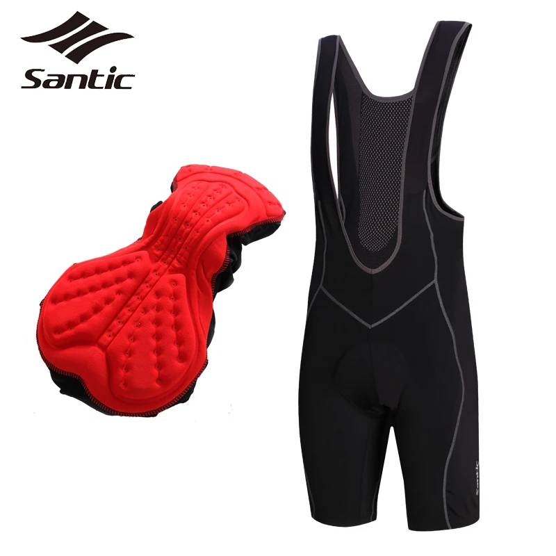 

SANTIC Cycling Bib Shorts Men Black Summer Pro 4D Padded MTB Mountain Bicycle bibshort Road Bike Bib Shorts Tights Pro Team