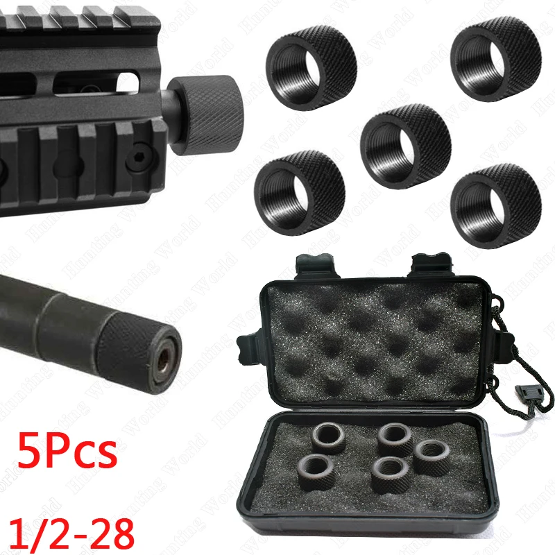 

Tactical 5/10Pcs .223 5.56 Steel Muzzle Brake Compensator Rifle Thread Protector for Hunting Ruger 10/22 Glock Beretta Pistol