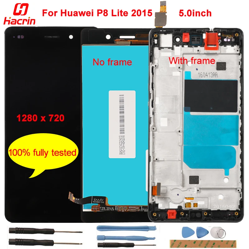 

LCD Screen For Huawei P8 Lite 2015 LCD Display Touch Screen digitizer Free Repair Tools Replacement Assembly For Huawei P8 Lite