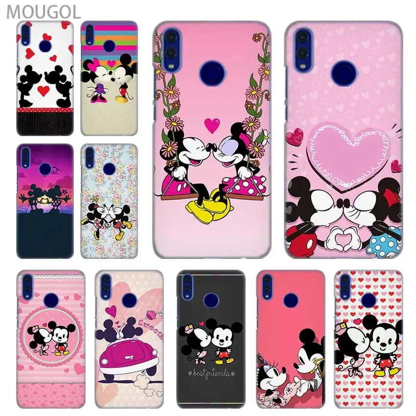 

MOUGOL cose cover for Huawei Honor 4C 5X 6 6C 6X 7 7C 7a Pro 7X 8 8X 9 Lite 10 Mickey Minnie kiss