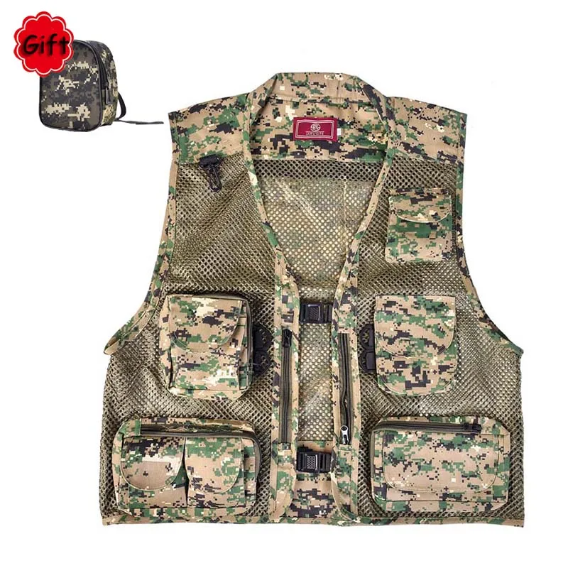 

Multi-pocket Fishing Vest Breathable Quick Dry Tactical Military Camping Vest Outdoor Men Fishing Vest with Many Pocket