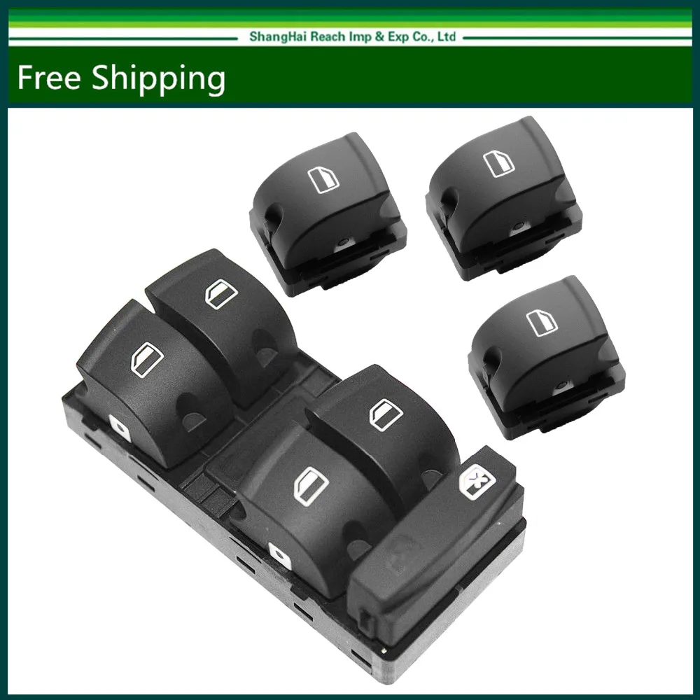 e2c 4PCS Electric Window Control Switch Panel For Audi A3/ A3 Sportback /A6 /C6 Sedan /Q7 set of 4 4FD OE#:959 851A/4F0 959 851F-in Car Switches & Relays ...