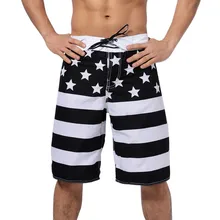 Мужские летние популярные штаны стиль День Независимости флаг плавательные брюки и пляжные брюки мужские пляжные короткие штаны A3048