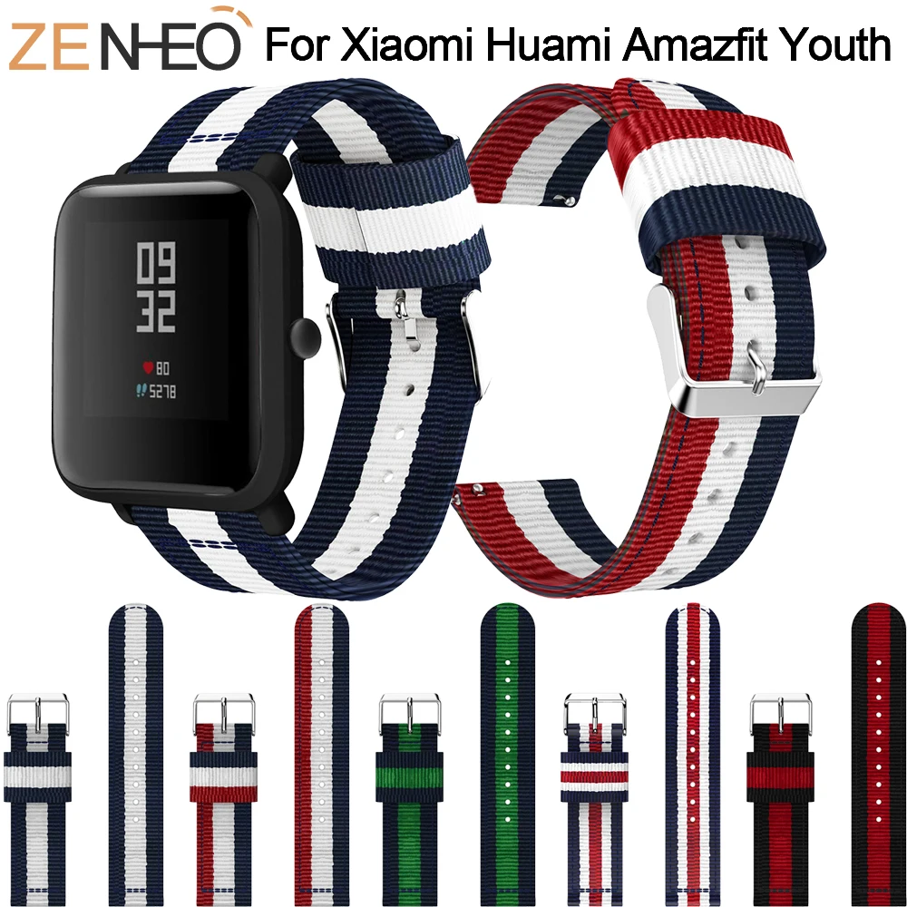 Нейлоновый ремешок для часов Xiaomi Huami Amazfit Bip BIT PACE Lite Youth Band сменный Браслет