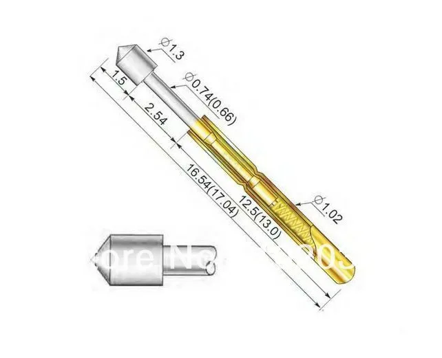

FREE SHIPPING 100PCS/LOT P75-E2 Dia 1.02mm 100g Spring Test Probe Pogo Pin