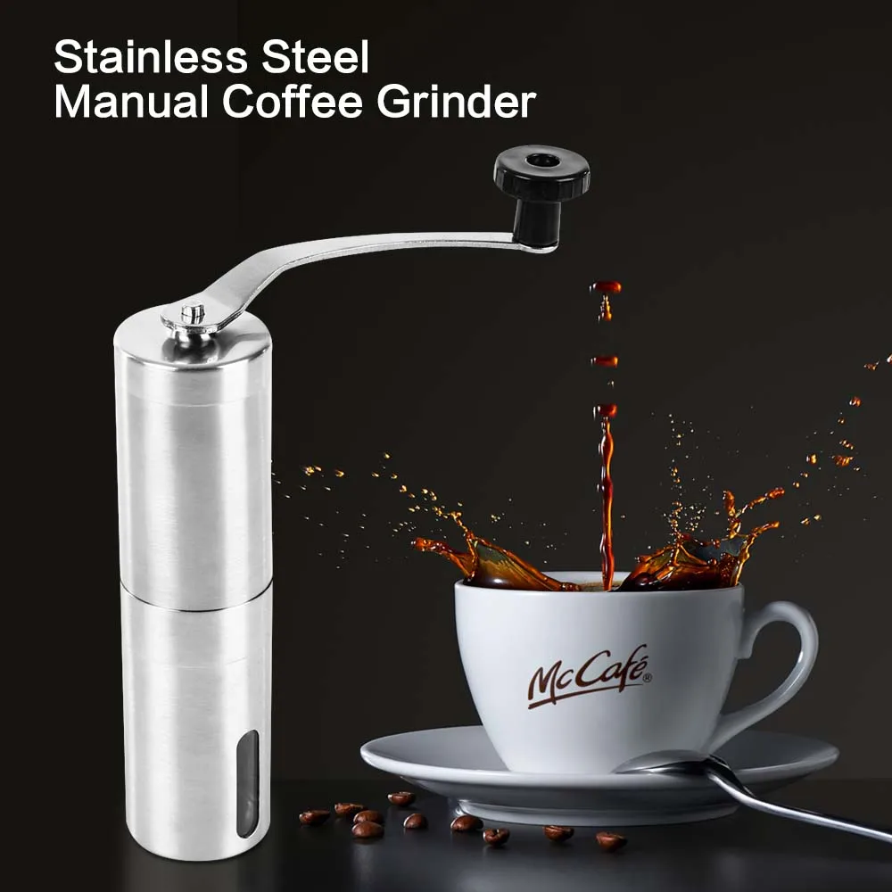 

New Portable Coffee Grinder Stainless Steel Ceramic Burr Hand Crank Manual sharpener for Coffee Lovers Mini Hand Mill for Home