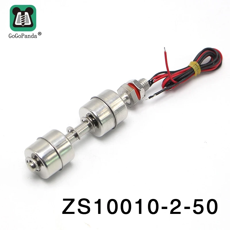 

Free Shipping ZS10010-2-50 M10*100mm Tank Liquid Water Level Sensor Stainless Steel Float Switch Normal Close Double 2 Balls NC