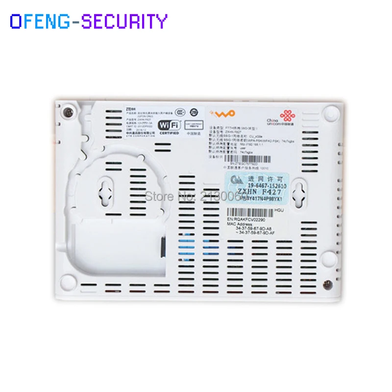 original ZTE EPON ONU F427 with 4FE LAN ports, 2 phone ports and wifi 33