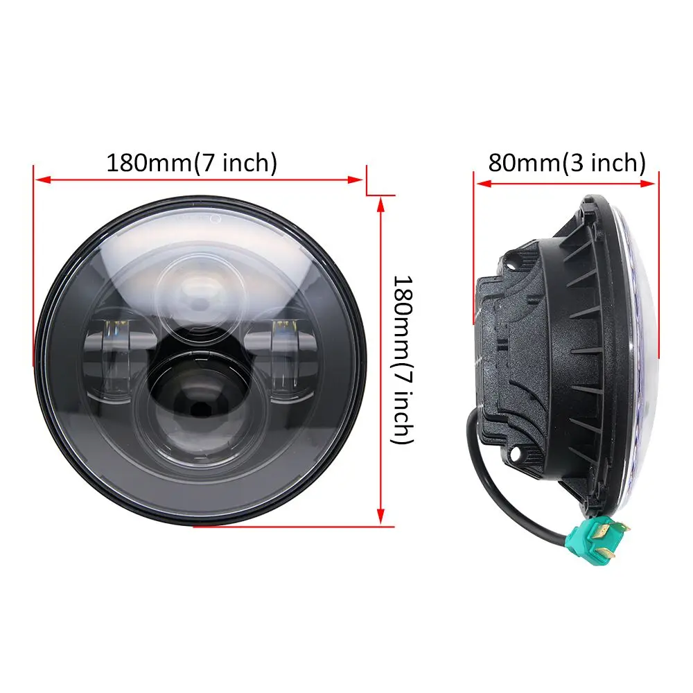COLIGHT 7 круглые светодиодные фары Hi/Lo 50 Вт 12 В Авто габаритные огни для Jeep Wrangler JK TJ