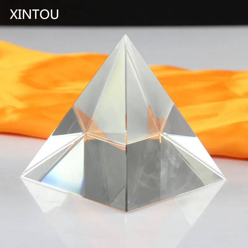 Xintou Кристалл египетская модель пирамиды Ремесло Пресс-Папье античный фэншуй стекло Египетский пирамид фигурка миниатюрные украшения