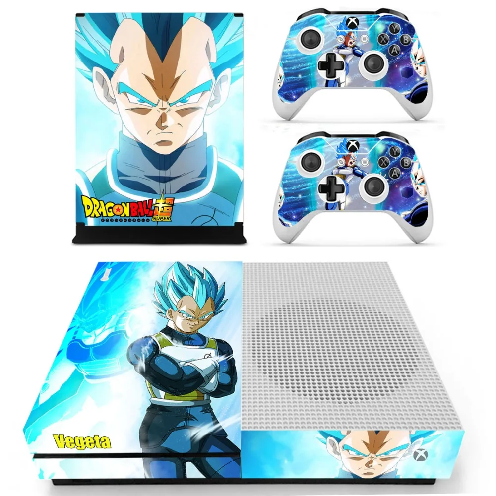

Vegeta Vinyl Skin Sticker for the Xbox One S Console With Two Wireless Controller Decals - Dragon Ball Super