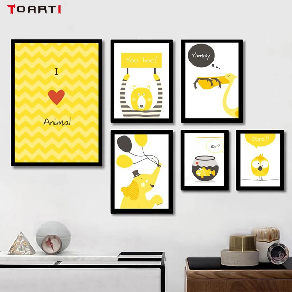 Cartoon Animals Wall Painting Prints (4)