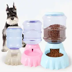 Pet автоматической подачи питьевой воды устройства для собак, щенков, кошек чаша 3.5L большая емкость баррель хранения зерна блюдо для еды