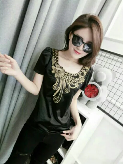 

1pcs big size Black gold wire mesh collar flower Lace Neckline Collar Embroidery Sew on Patches Lace Fabric Collar Applique