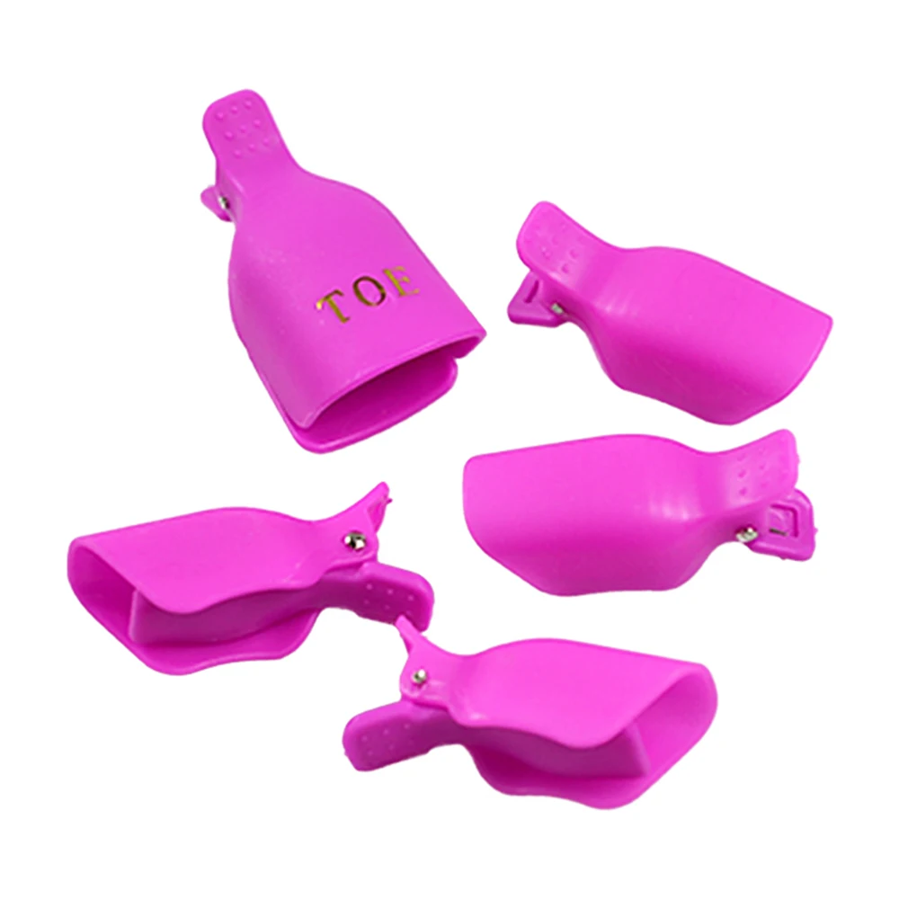5 шт./компл. акриловые Носок Био-Гели Soak Off Кепки зажим инструмент для снятия гель-лака с ногтей DIY Дизайн ногтей для удаления розовый/красный/синий для педикюра, инструмент для маникюра, LANJ190