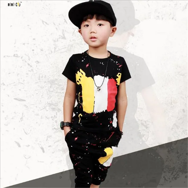 Boys Outfit Set Summer Children Clothing Suit T Shirt & Pants Short