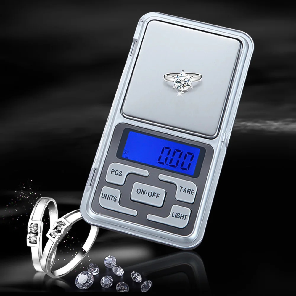 

Urijk 500gX0.01g Mini Digital Scales Electronic Jewelry Weight Scales Pocket Precision Mini Libra High Accuracy Weigh Balance