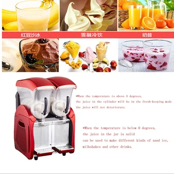 

Commercial two tanks slush ice making machine snow melt making machine