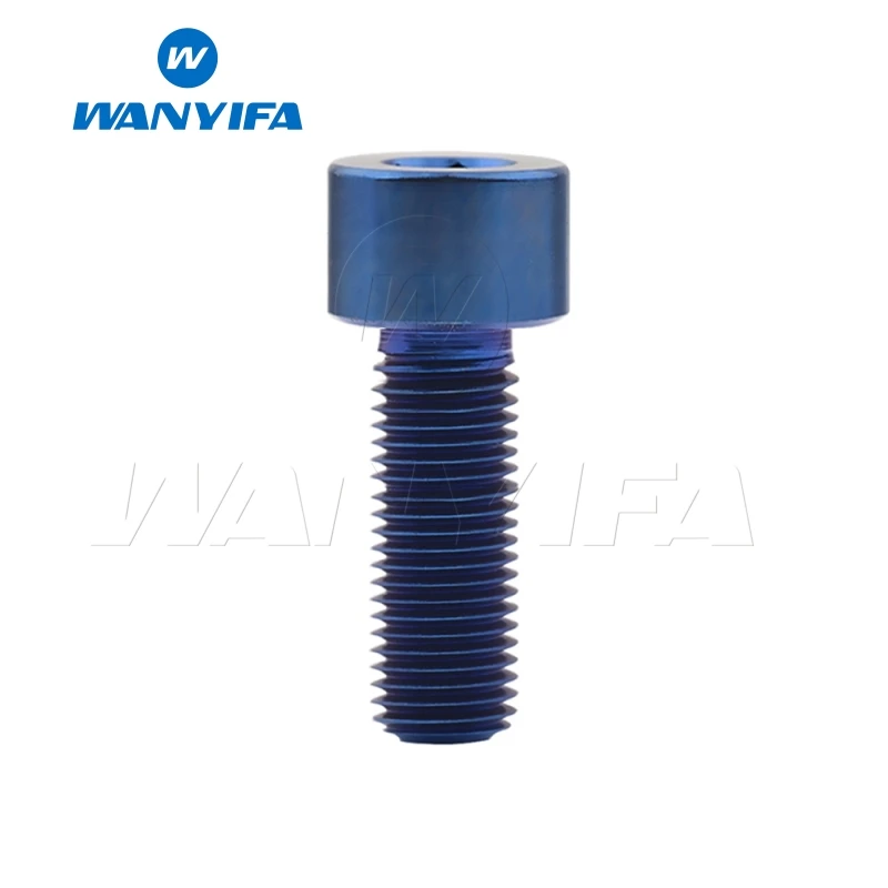 M8x25 Blue Wanyifa клеймо M8x15 20 25 30 35, 40 45 50 60 70 мм Винт С Титановым болтом для велосипедного тормоза - Цвет: M8x25 Blue
