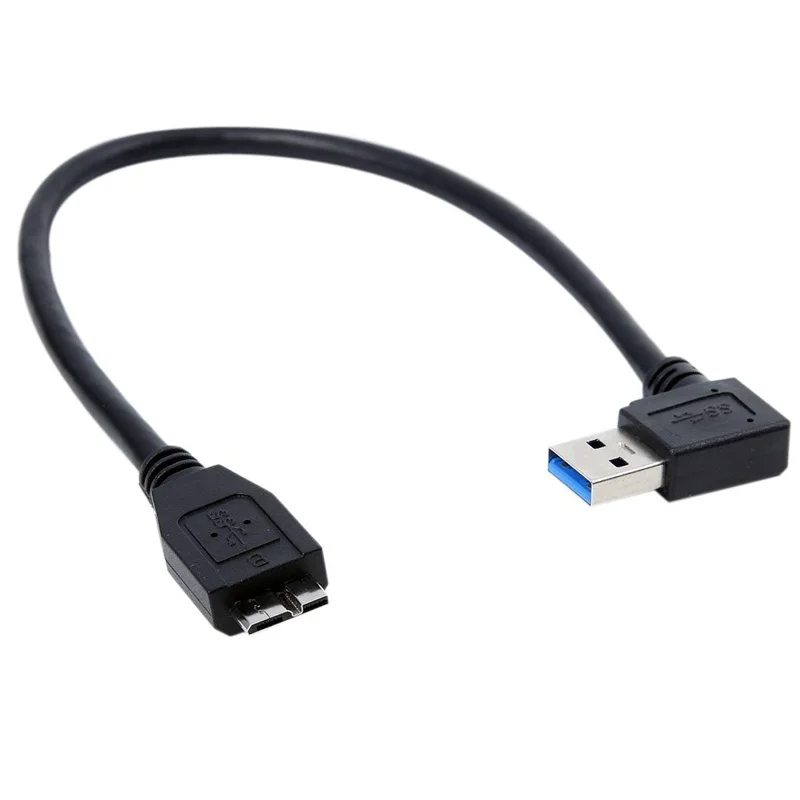 Модный 30 см USB 3 0 кабель правый угол A штекер микро B Разъем адаптер GDeals 15|Кабели для