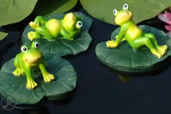 

Lotus leaf frog floating water decoration garden courtyard pond surface fish tank tatues sculpture Home wedding dies