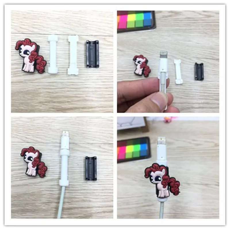 100 шт. мультфильм USB зарядное устройство кабель наушников среднего класса против